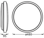 OSRAM LED-Deckenlampe ORBIS LONDON, schwarz, &Oslash; 48 cm, Metall