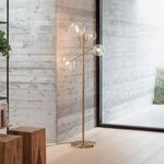 Ideal Lux Stehlampe Equinoxe, messing/amber, H&ouml;he 166 cm