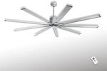 Deckenventilator BIG SMOOTH ECO, titansilber, 220 cm leise