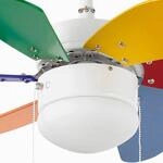 Deckenventilator Palao S mit Leuchte, multicolour
