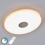 Runde LED-Deckenleuchte Shogun mit Glitzeroptik