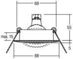 BRUMBERG LED-Einbaustrahler Seven-R, 3.000 K, wei&szlig; matt, Alu