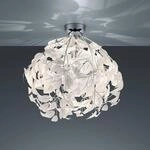 Deckenlampe Leavy, &Oslash; 38 cm, chrom/wei&szlig;, Kunststoff