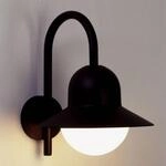 Au&szlig;enwandleuchte 183 in schlichter Form, schwarz