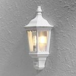 Au&szlig;enwandlampe Firenze Halbschale, Sensor, wei&szlig;