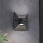 LED-Au&szlig;enwandlampe Redondo, anthrazit, H&ouml;he 17 cm, 2-flg.