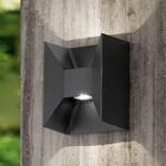 LED-Au&szlig;enwandlampe Morino, schwarz, H&ouml;he 18 cm, Metall