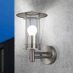 Au&szlig;enwandlampe Lisio, edelstahlfarben, H&ouml;he 30 cm, Edelstahl