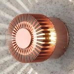 LED-Au&szlig;enwandlampe Monza Strahlen rund kupfer 9cm