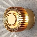 LED-Au&szlig;enwandlampe Monza Strahlen rund bronze 9cm