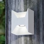 LED-Au&szlig;enwandlampe Morino, wei&szlig;, H&ouml;he 18 cm, Metall