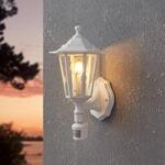 Au&szlig;enwandlampe Laterna 5, wei&szlig;, H&ouml;he 36 cm, Metall, Sensor
