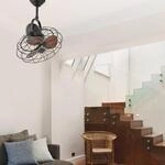 Ventilator Keiki, Wand und Decke, &Oslash; 43cm, AC, dunkelbraun