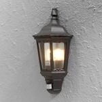 Au&szlig;enwandlampe Firenze Halbschale, Sensor, schwarz