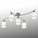 Schirme aus wei&szlig;em Stoff - Deckenlampe Garda