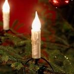 20-flg. Lichterkette mit wei&szlig;er Wachsoptik 14,8m