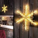 Leuchtende LED Schneeflocke, warmwei&szlig; 40cm