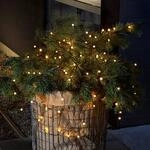 F&uuml;r au&szlig;en- Lichterkette LED 40-flg. warmwei&szlig;, Batt