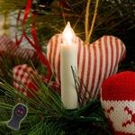 Batteriebetr. Christbaumkerzen LED wei&szlig; 10-flg