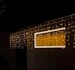 LED-Lichtervorhang Eisregen warmwei&szlig; transp. 10m