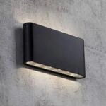 LED-Au&szlig;enwandleuchte Kinver flache Form, schwarz