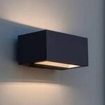 LED-Au&szlig;enwandlampe GEMINI, dunkelgrau, 14 cm, IP54, up/down
