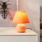 Tischlampe Primo, orange, &Oslash; 19 cm, Textil/Keramik