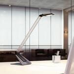 LED-Schreibtischleuchte MAULsolaris, silber, H&ouml;he 64 cm