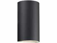 Nordlux LED-Außenwandlampe Rold, runde Form Schwarz