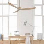 Deckenventilator ECO GENUINO, chrom/holz hell &Oslash; 152 cm leise