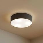 Lindby Deckenleuchte Sebatin, &Oslash; 40 cm, grau, Stoff, E27