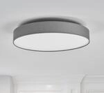 Lindby LED-Deckenlampe Saira, &Oslash; 50 cm, grau, Textil