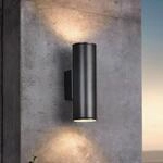 Wandlampe Riga, anthrazit, H&ouml;he 20 cm, Metall, 2-flg.