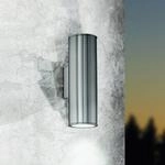 Wandlampe Riga, edelstahl, H&ouml;he 20 cm, Edelstahl, 2-flg.