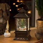 Schneelaterne Weihnachtsmarkt LED wassergef&uuml;llt