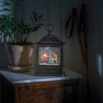 LED-Wasserlaterne Weihnachtsmann im Schlitten