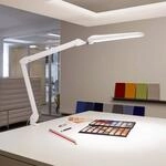 LED-Tischleuchte MAULcraft, wei&szlig;, 52 cm, Klemmfu&szlig;, dim