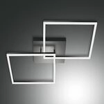 LED-Deckenleuchte Bard 65x65 cm, 2-flg. anthrazit
