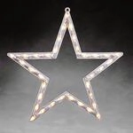 Stern-Fenstersilhouette mit LED f&uuml;r innen warmwei&szlig;