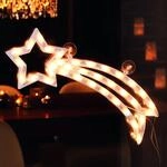 Fenstersilhouette Komet m. LED f&uuml;r innen warmwei&szlig;