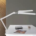 LED-Klemmleuchte MAULcraft duo, wei&szlig;, 52 cm, 2-flg., dim