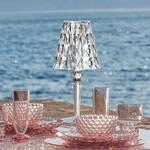 Kartell Big Battery - Tischlampe IP54, transparent