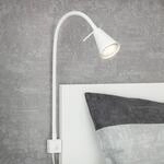 LED-Wandlampe Tuso, wei&szlig;, Bettmontage, Metall
