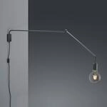 Wandleuchte Line mit Kabel + Stecker, schwarz