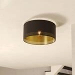 Deckenleuchte Esteperra mit Stanzung schwarz/gold