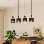 H&auml;ngeleuchte Esteperra, schwarz/gold, vierflammig