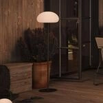 LED-Akku-Terrassenleuchte Sponge, schwarz/wei&szlig;, Metall, IP65