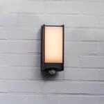 LED-Sensor-Au&szlig;enwandlampe QUBO, dunkelgrau, H&ouml;he 27 cm, IP54