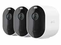 Arlo Pro 4 Sicherheitssystem mit 3 Kameras weiß