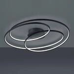 LED-Deckenlampe Gale, 80 cm, schwarz matt